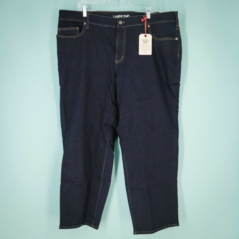 Lands End 20W Straight Leg High Rise Jeans